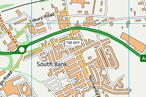 TS6 6HY map - OS VectorMap District (Ordnance Survey)