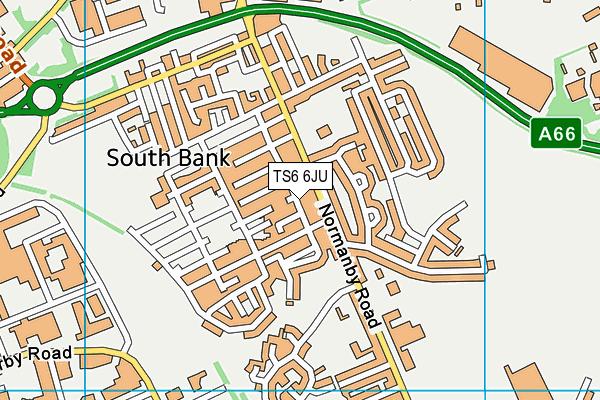 TS6 6JU map - OS VectorMap District (Ordnance Survey)