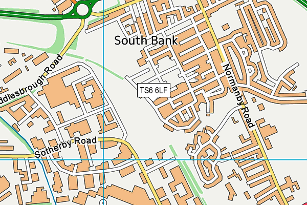 TS6 6LF map - OS VectorMap District (Ordnance Survey)