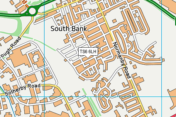 TS6 6LH map - OS VectorMap District (Ordnance Survey)