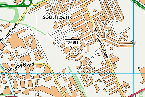 TS6 6LL map - OS VectorMap District (Ordnance Survey)