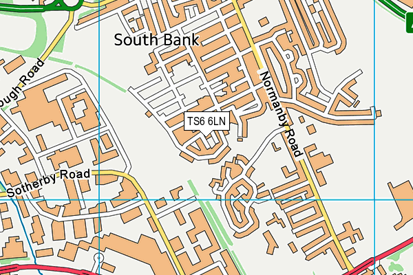 TS6 6LN map - OS VectorMap District (Ordnance Survey)