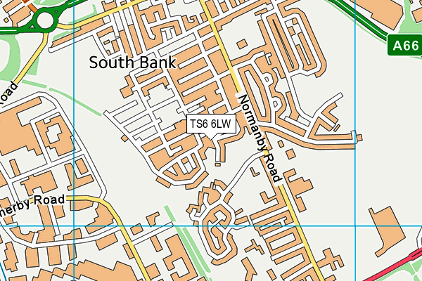 TS6 6LW map - OS VectorMap District (Ordnance Survey)