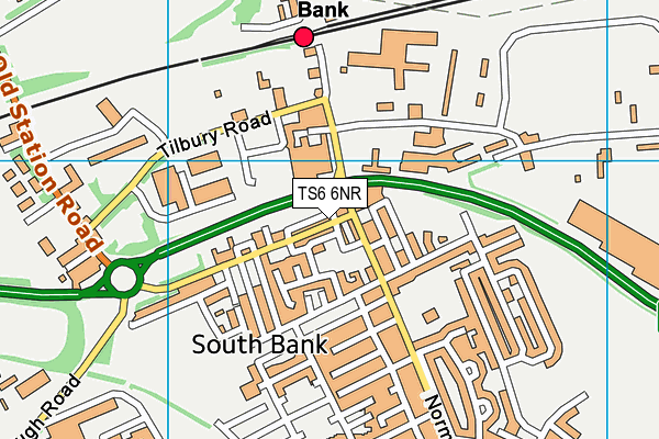 TS6 6NR map - OS VectorMap District (Ordnance Survey)