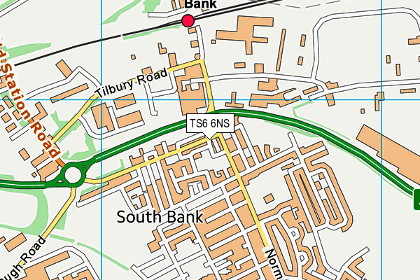 TS6 6NS map - OS VectorMap District (Ordnance Survey)