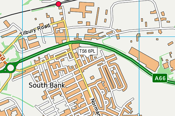 TS6 6PL map - OS VectorMap District (Ordnance Survey)