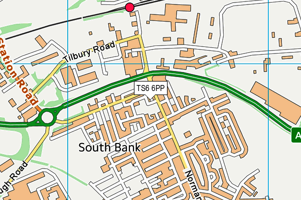 TS6 6PP map - OS VectorMap District (Ordnance Survey)