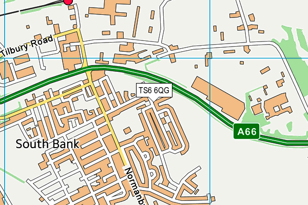 TS6 6QG map - OS VectorMap District (Ordnance Survey)