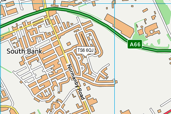 Macmillan Crescent Ground (Closed) map (TS6 6QJ) - OS VectorMap District (Ordnance Survey)