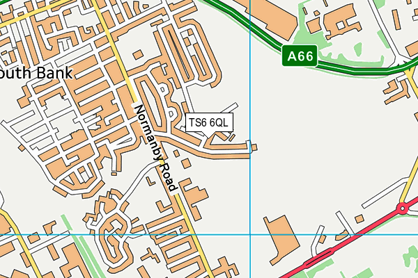 TS6 6QL map - OS VectorMap District (Ordnance Survey)