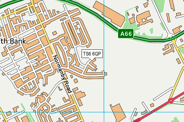 TS6 6QP map - OS VectorMap District (Ordnance Survey)