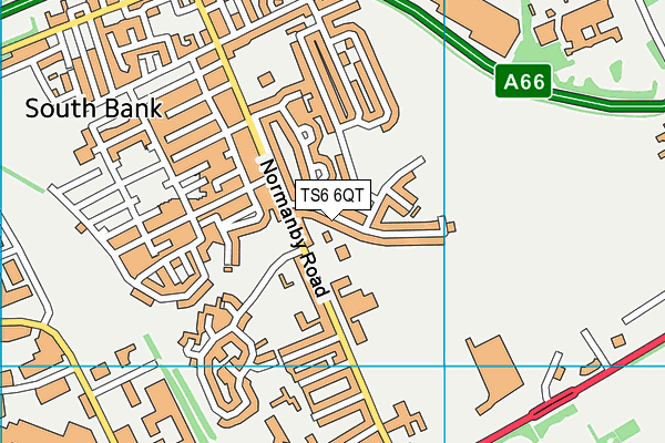 TS6 6QT map - OS VectorMap District (Ordnance Survey)