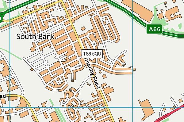 TS6 6QU map - OS VectorMap District (Ordnance Survey)