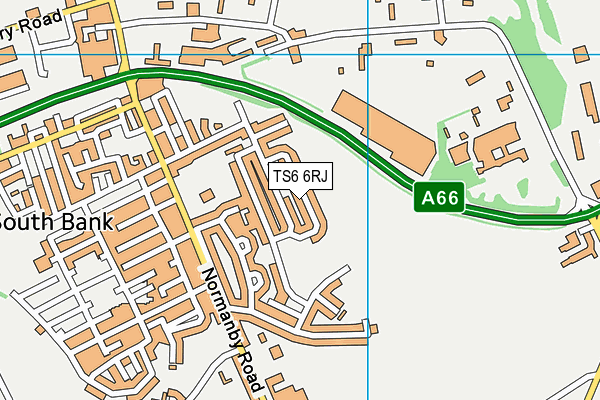 TS6 6RJ map - OS VectorMap District (Ordnance Survey)