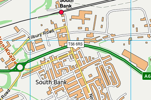 TS6 6RS map - OS VectorMap District (Ordnance Survey)