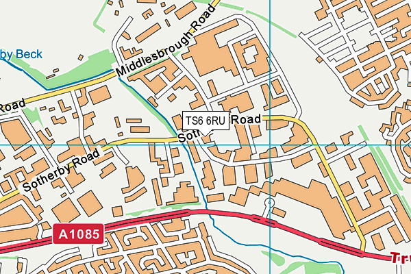 TS6 6RU map - OS VectorMap District (Ordnance Survey)