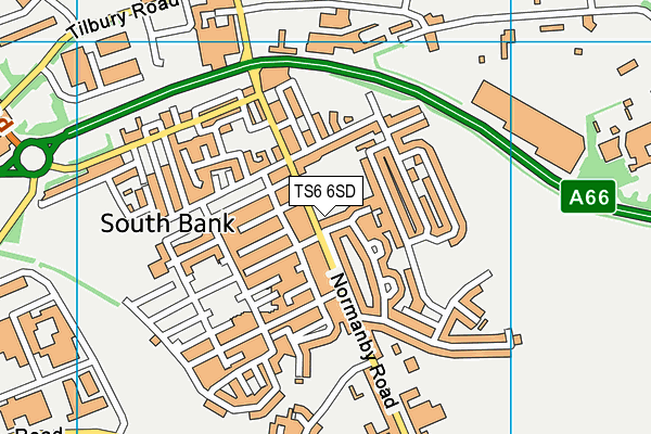 TS6 6SD map - OS VectorMap District (Ordnance Survey)