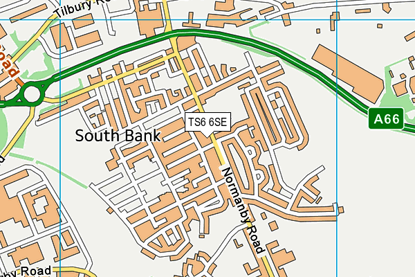 TS6 6SE map - OS VectorMap District (Ordnance Survey)