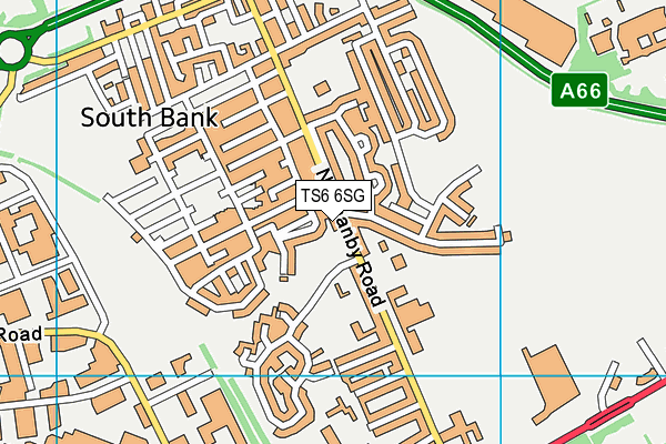 TS6 6SG map - OS VectorMap District (Ordnance Survey)