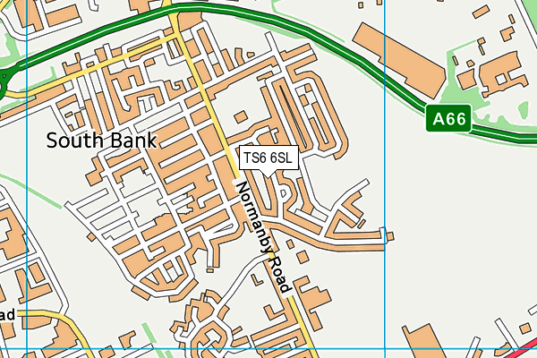 TS6 6SL map - OS VectorMap District (Ordnance Survey)