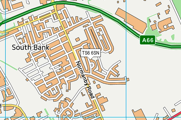 TS6 6SN map - OS VectorMap District (Ordnance Survey)