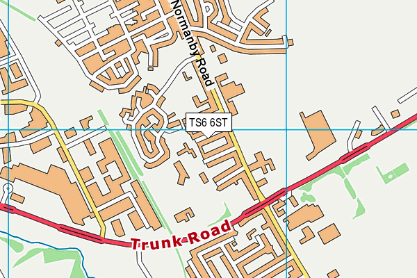 TS6 6ST map - OS VectorMap District (Ordnance Survey)