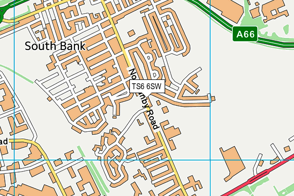 TS6 6SW map - OS VectorMap District (Ordnance Survey)