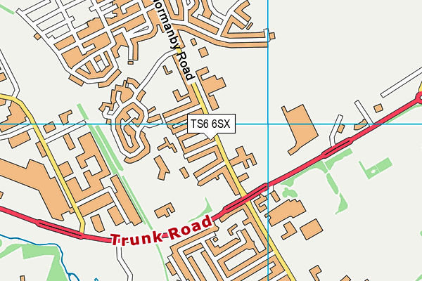 TS6 6SX map - OS VectorMap District (Ordnance Survey)