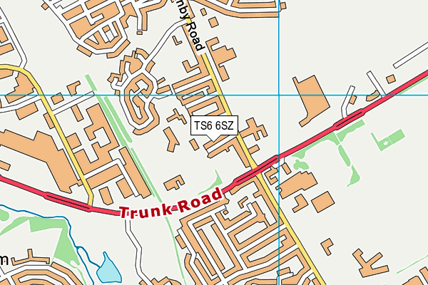 TS6 6SZ map - OS VectorMap District (Ordnance Survey)