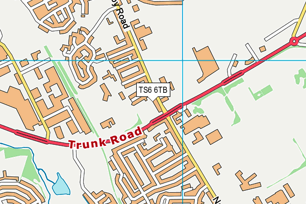 TS6 6TB map - OS VectorMap District (Ordnance Survey)