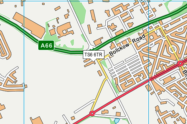 TS6 6TR map - OS VectorMap District (Ordnance Survey)