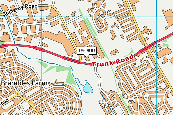 TS6 6UU map - OS VectorMap District (Ordnance Survey)