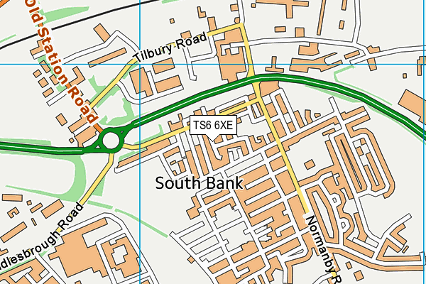 TS6 6XE map - OS VectorMap District (Ordnance Survey)