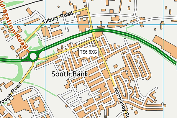 TS6 6XG map - OS VectorMap District (Ordnance Survey)