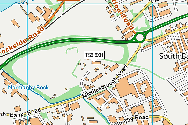 TS6 6XH map - OS VectorMap District (Ordnance Survey)