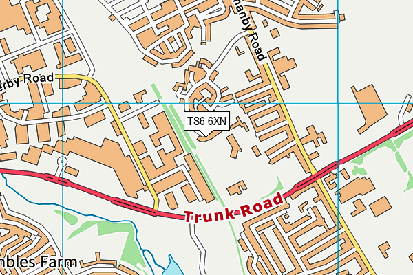 TS6 6XN map - OS VectorMap District (Ordnance Survey)