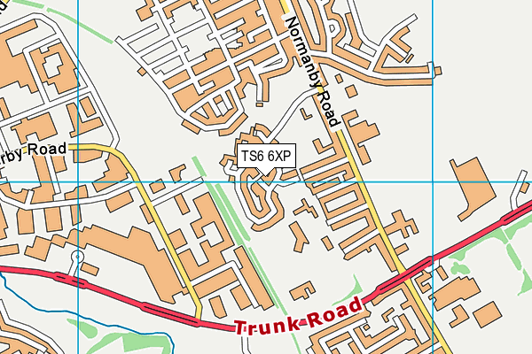 TS6 6XP map - OS VectorMap District (Ordnance Survey)