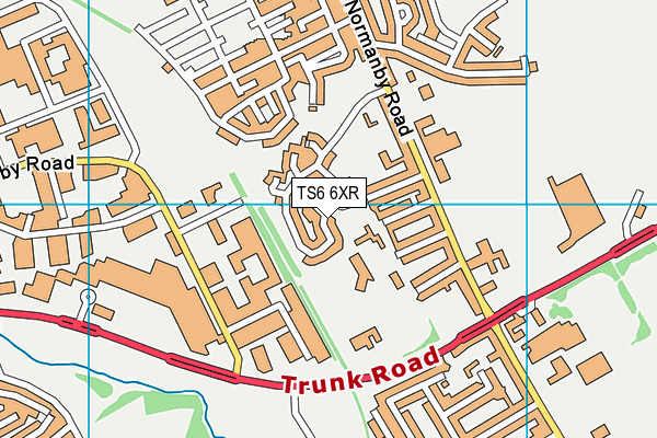 TS6 6XR map - OS VectorMap District (Ordnance Survey)