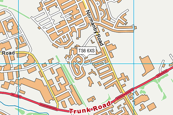 TS6 6XS map - OS VectorMap District (Ordnance Survey)