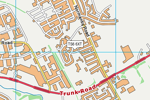 TS6 6XT map - OS VectorMap District (Ordnance Survey)