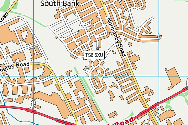 TS6 6XU map - OS VectorMap District (Ordnance Survey)