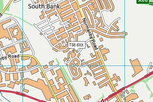 TS6 6XX map - OS VectorMap District (Ordnance Survey)