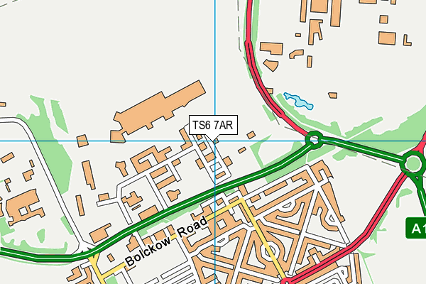 TS6 7AR map - OS VectorMap District (Ordnance Survey)