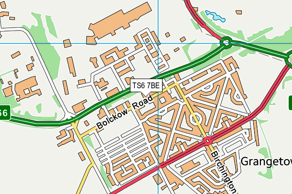 TS6 7BE map - OS VectorMap District (Ordnance Survey)