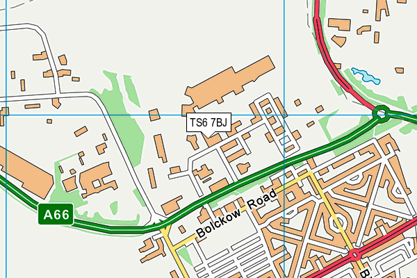 TS6 7BJ map - OS VectorMap District (Ordnance Survey)