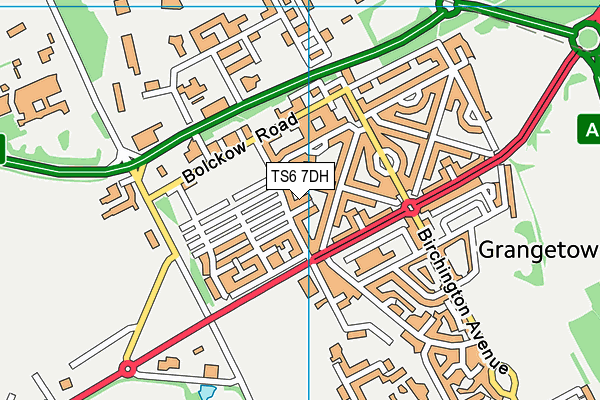 TS6 7DH map - OS VectorMap District (Ordnance Survey)