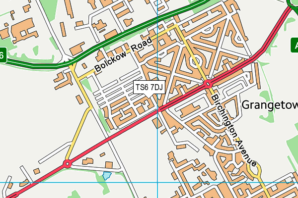 TS6 7DJ map - OS VectorMap District (Ordnance Survey)