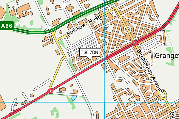 TS6 7DN map - OS VectorMap District (Ordnance Survey)