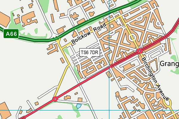 TS6 7DR map - OS VectorMap District (Ordnance Survey)