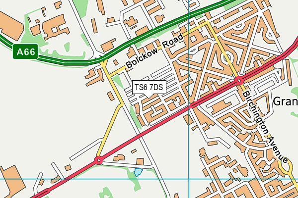 TS6 7DS map - OS VectorMap District (Ordnance Survey)